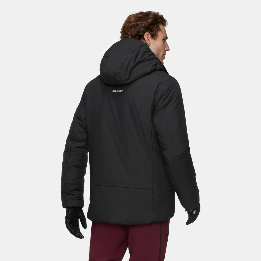 jaqueta com capuz rime pro belay in masculina cor preta.
