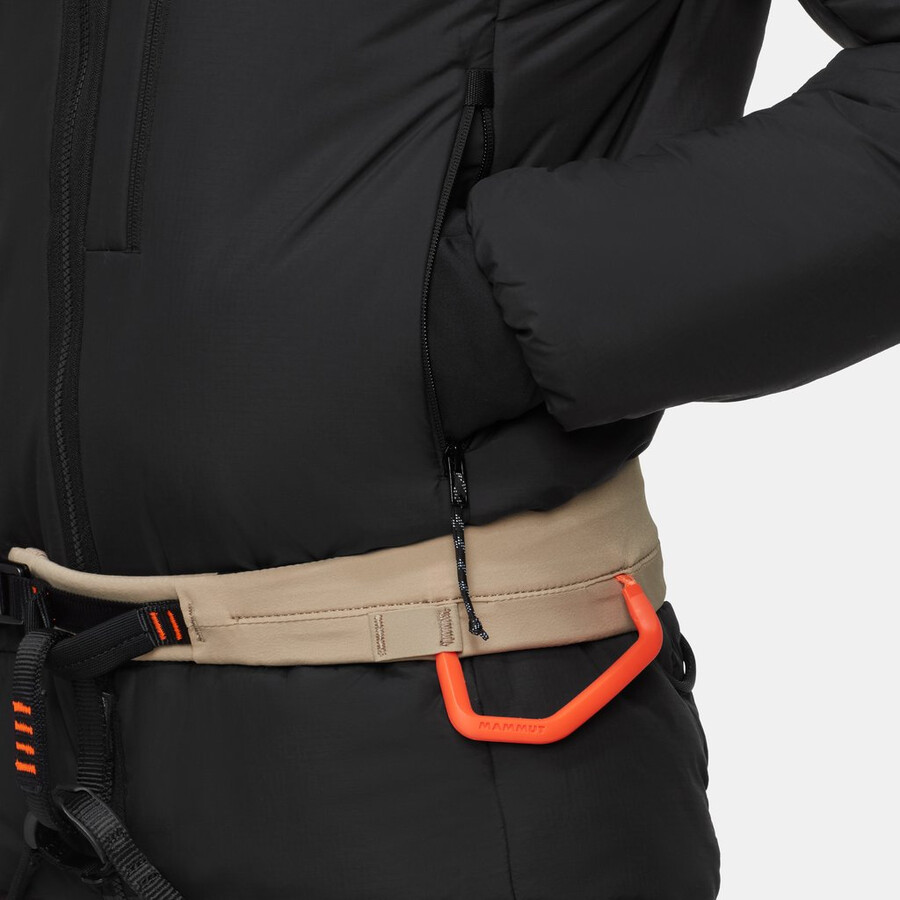 jaqueta com capuz rime pro belay in masculina cor preta.