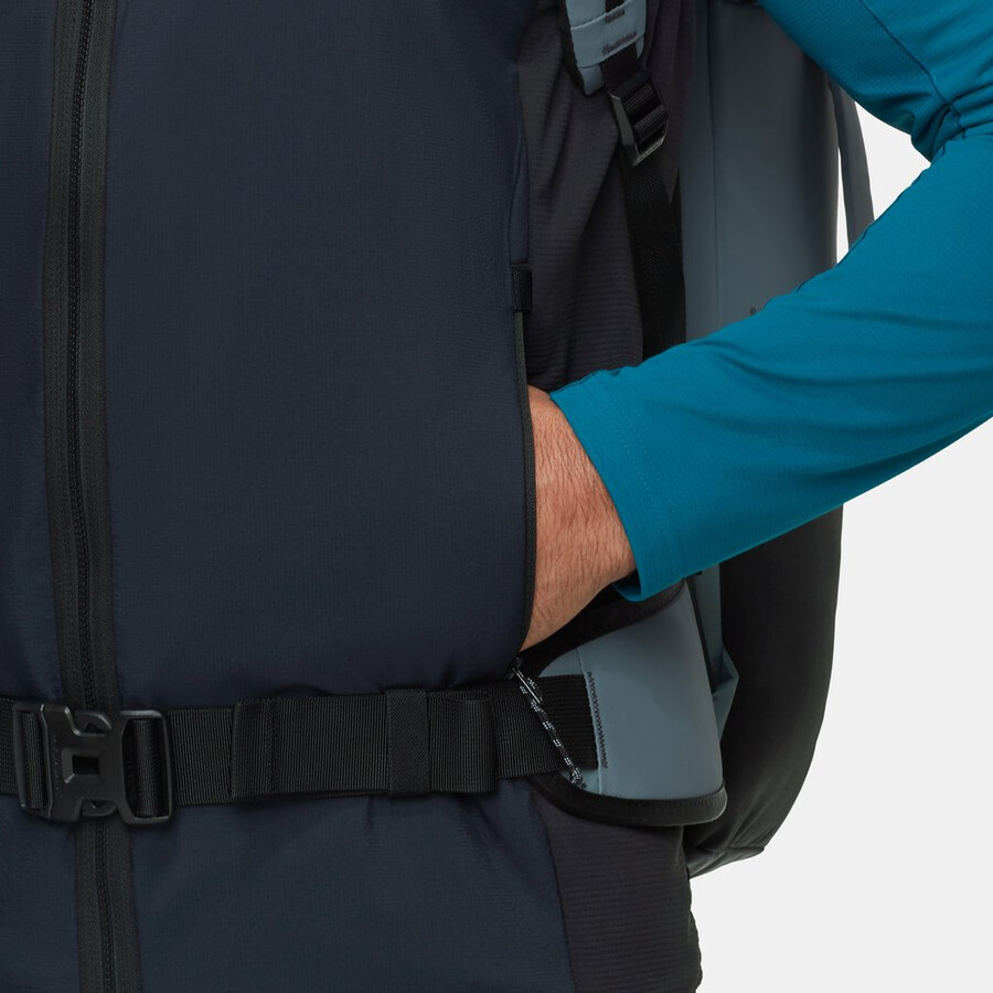 colete híbrido rime light in masculino azul-petróleo escuro e preto.