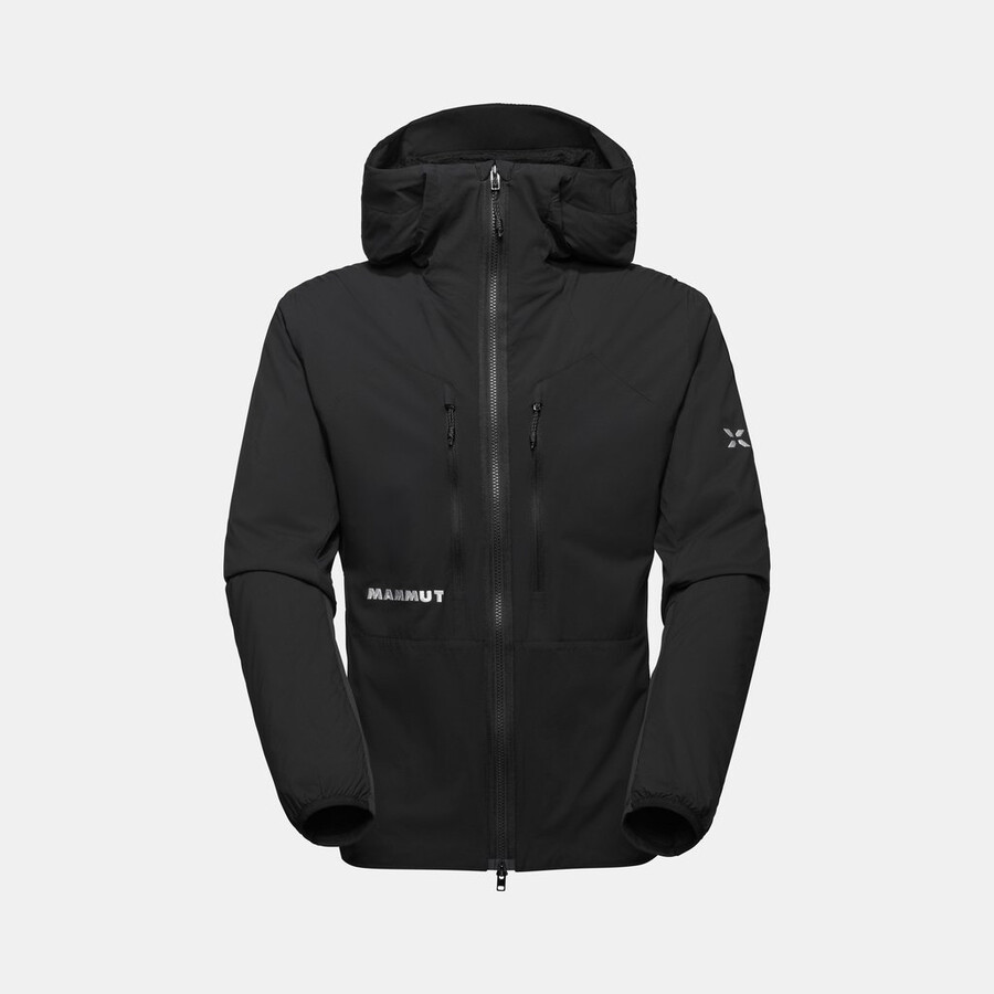 jaqueta com capuz eiger nordwand in flex air masculina preta
