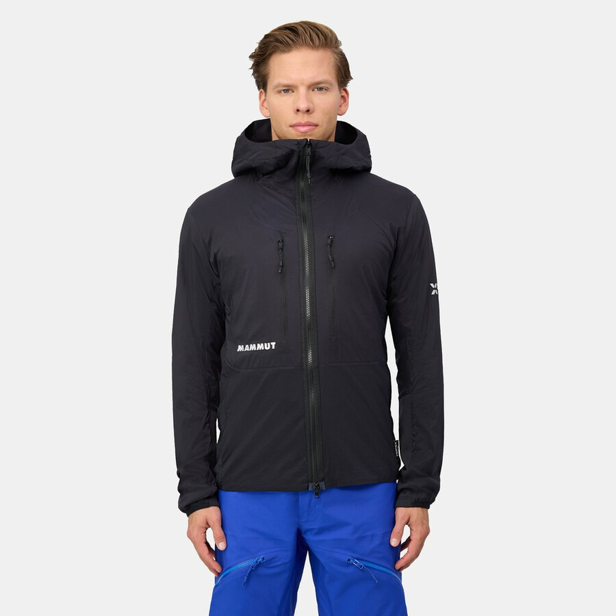 jaqueta com capuz eiger nordwand in flex air masculina preta