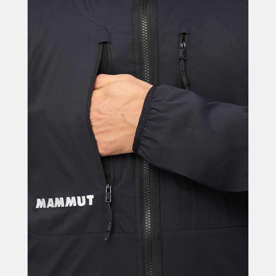 jaqueta com capuz eiger nordwand in flex air masculina preta