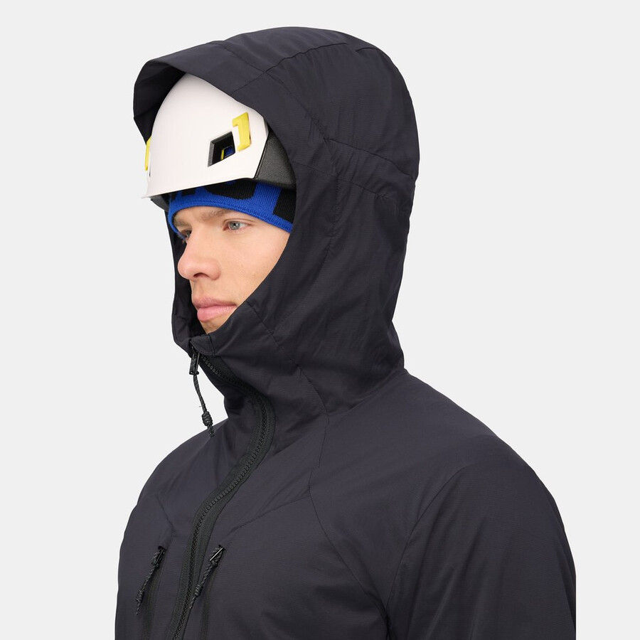 jaqueta com capuz eiger nordwand in flex air masculina preta