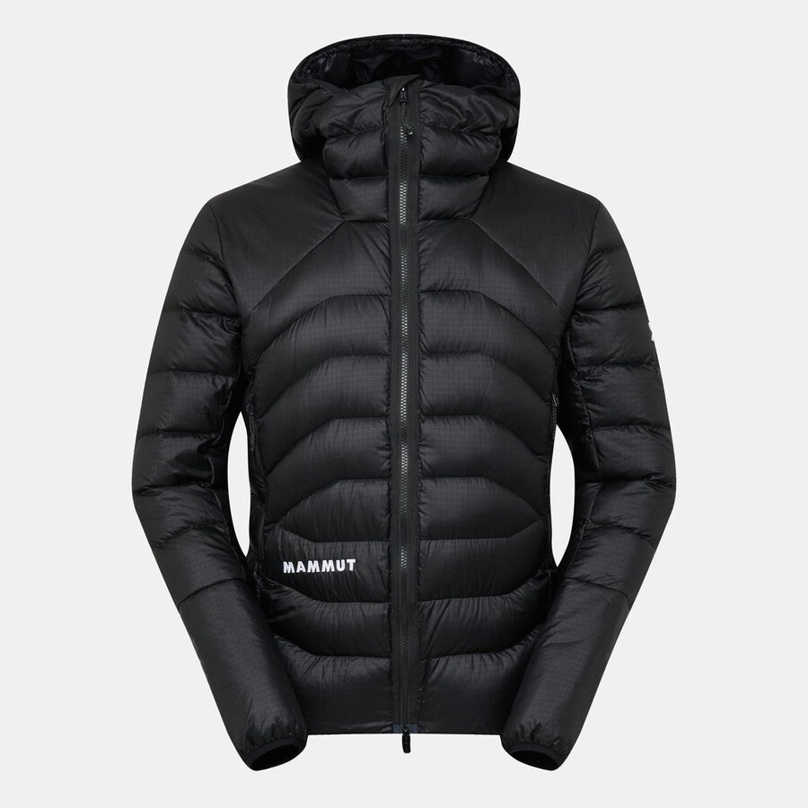 jaqueta com capuz eiger nordwand light down in masculina preta