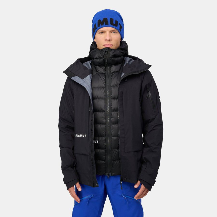 jaqueta com capuz eiger nordwand light down in masculina preta
