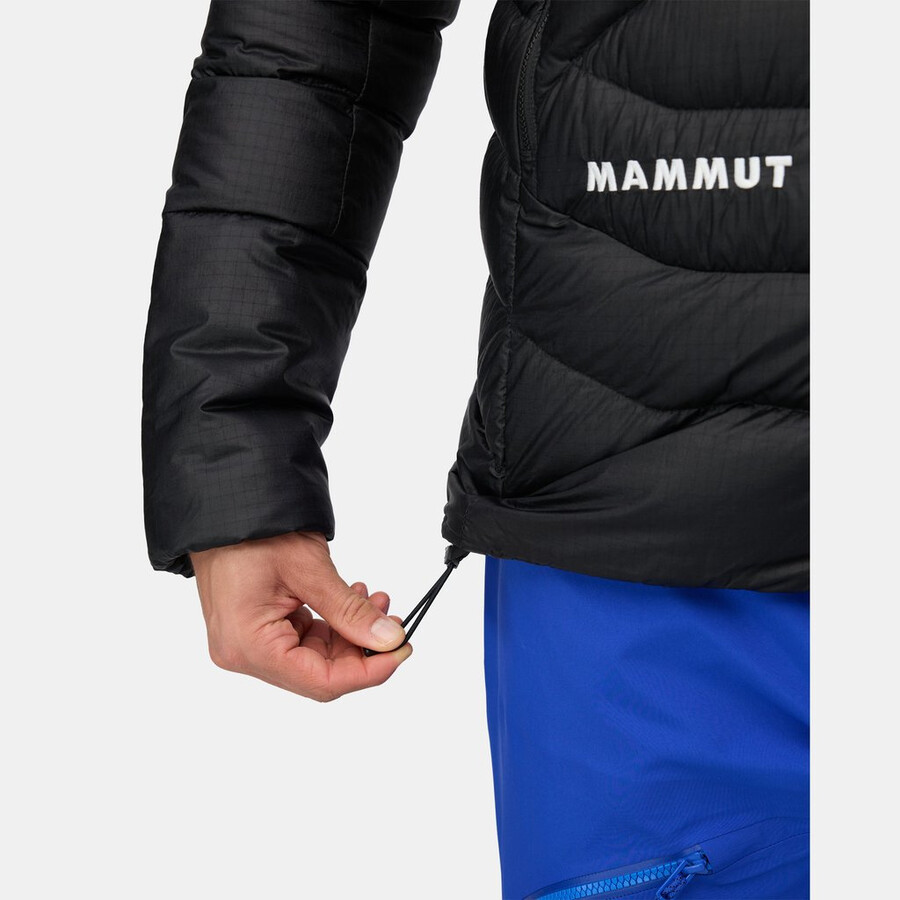 jaqueta com capuz eiger nordwand light down in masculina preta