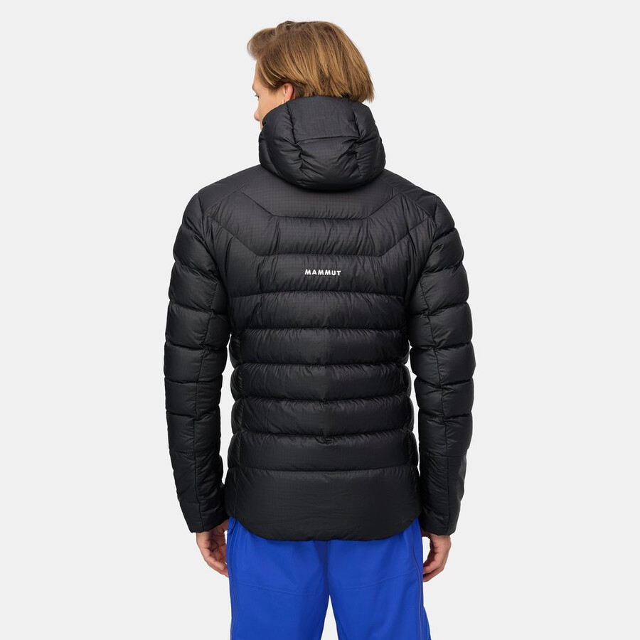 jaqueta com capuz eiger nordwand light down in masculina preta