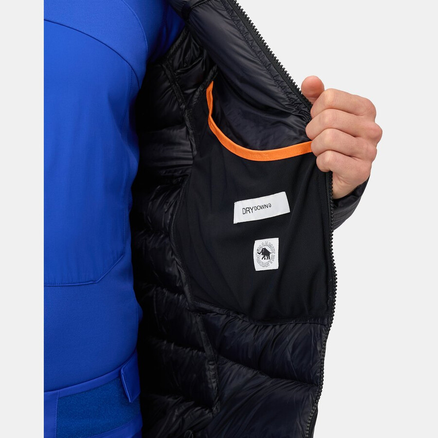 jaqueta com capuz eiger nordwand light down in masculina preta