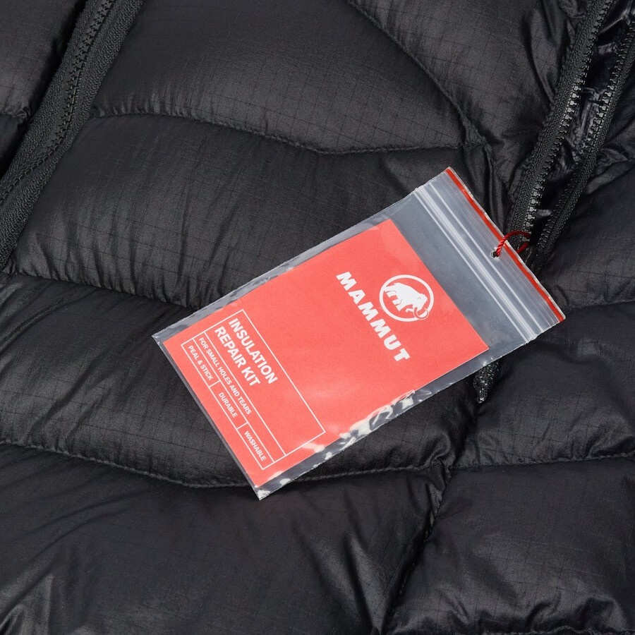jaqueta com capuz eiger nordwand light down in masculina preta