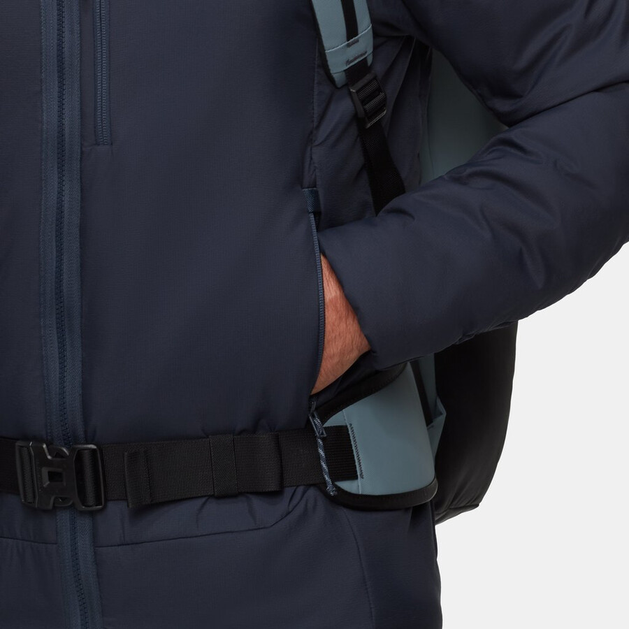 jaqueta com capuz rime in masculina cor prata sálvia