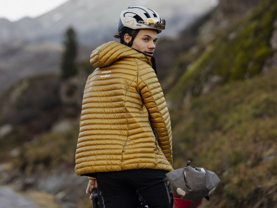 jaqueta com capuz assos x mammut aenergy in masculina natural-marrom-bege