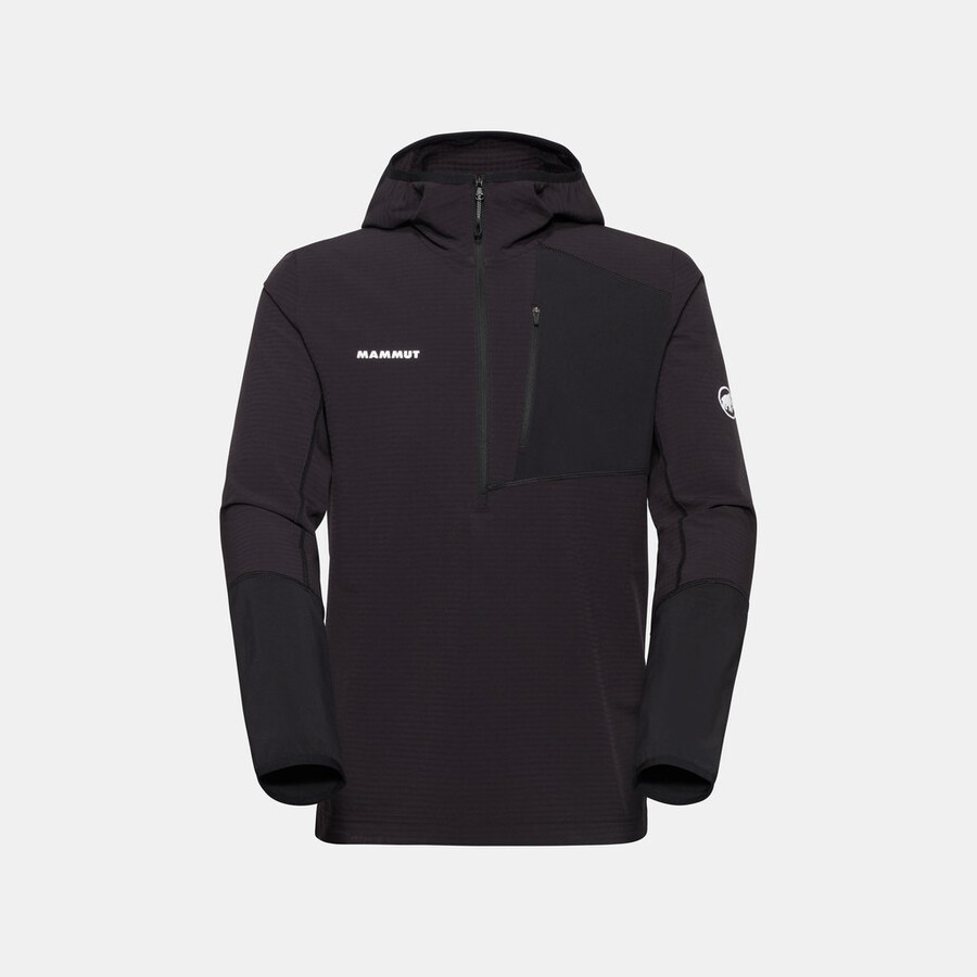 madris light ml half zip hoody masculino preto
