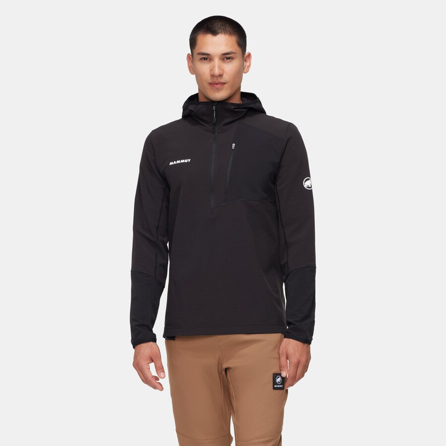madris light ml half zip hoody masculino preto