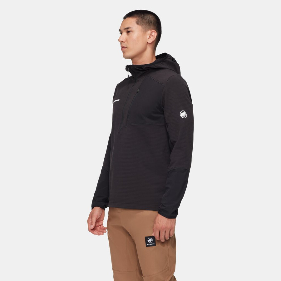 madris light ml half zip hoody masculino preto