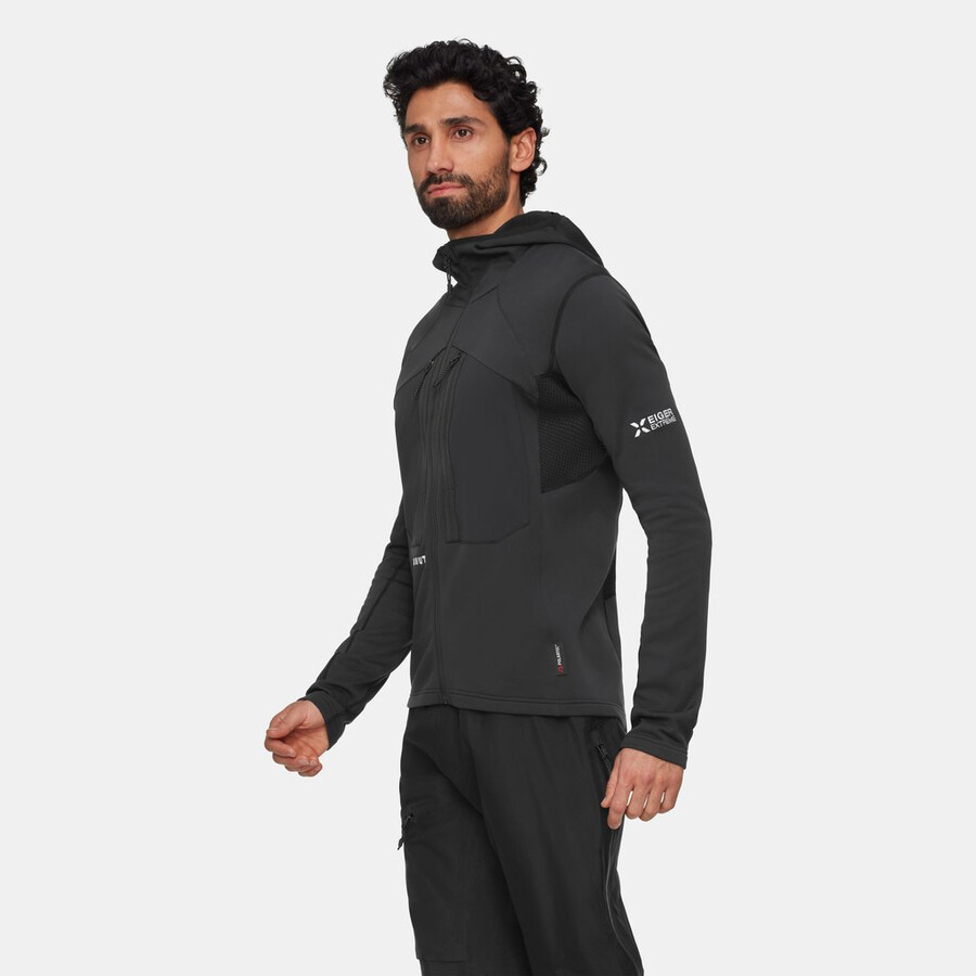 jaqueta com capuz eiger nordwand advanced ml masculina preta