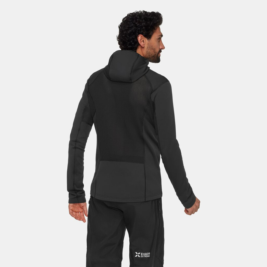 jaqueta com capuz eiger nordwand advanced ml masculina preta