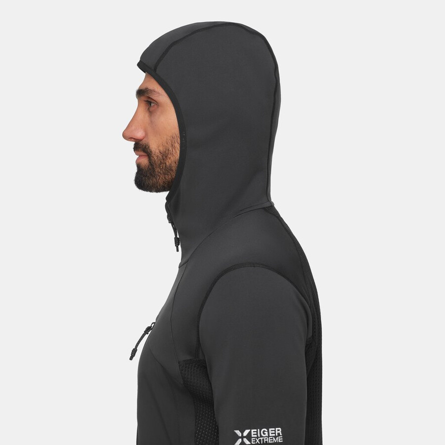 jaqueta com capuz eiger nordwand advanced ml masculina preta