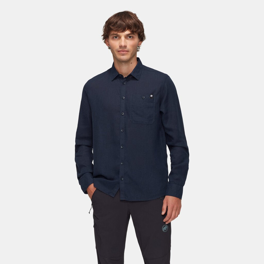 alvra camisa manga longa verão masculina marinha