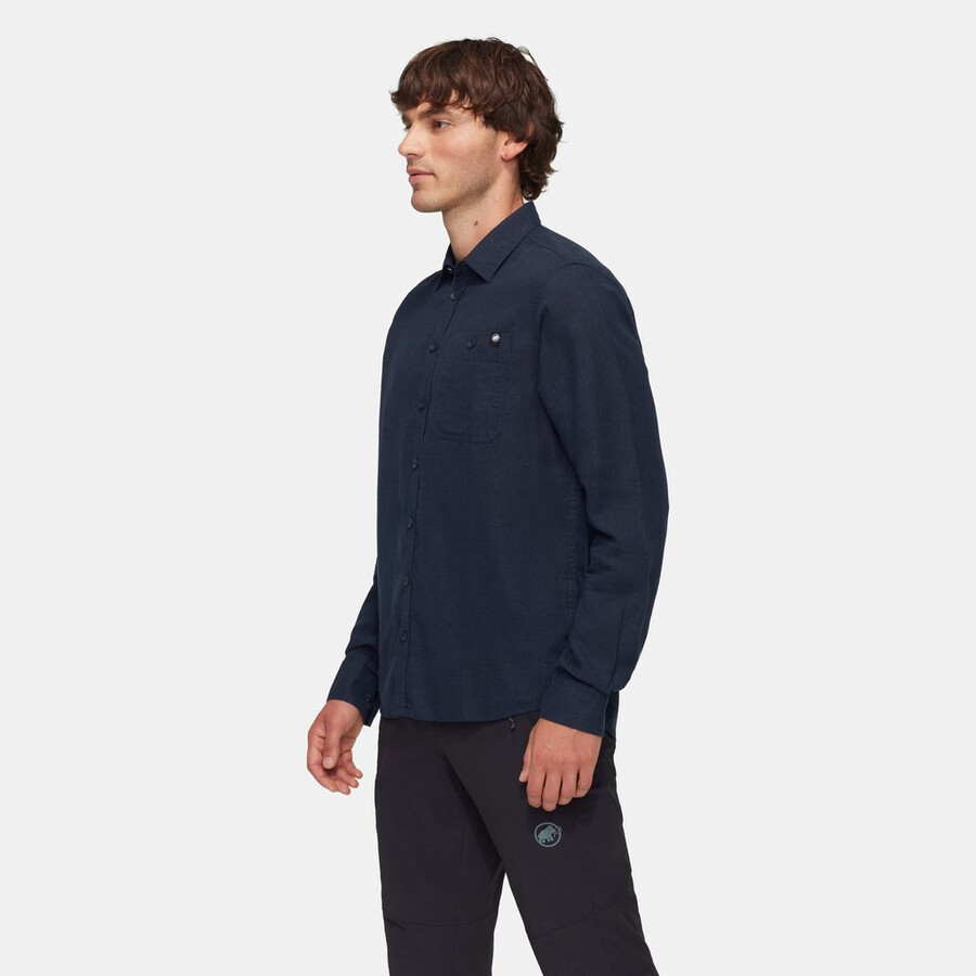 alvra camisa manga longa verão masculina marinha