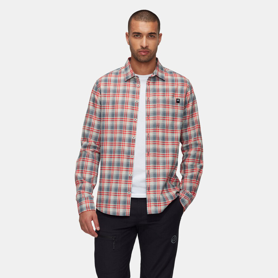 camisa de manga comprida trovat summer para homem cor prata sálvia-vermelho mamute