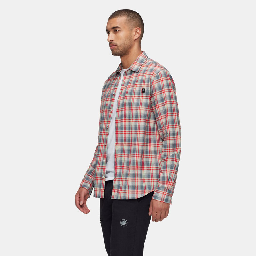camisa de manga comprida trovat summer para homem cor prata sálvia-vermelho mamute