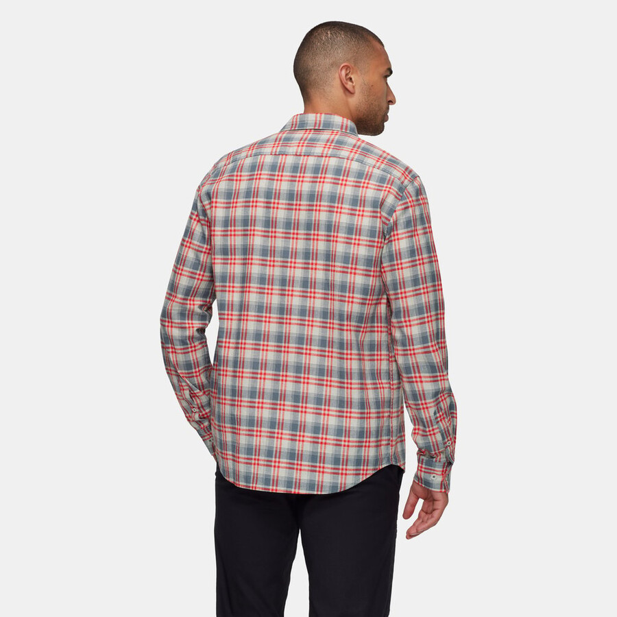 camisa de manga comprida trovat summer para homem cor prata sálvia-vermelho mamute