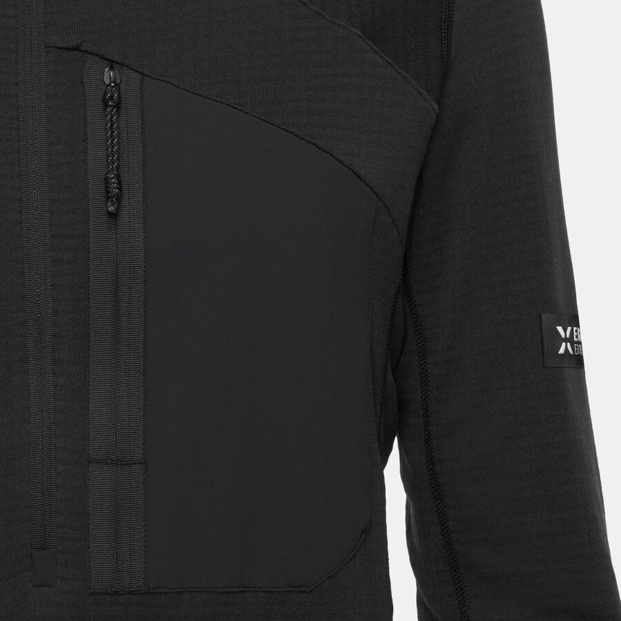 moletom com capuz eiger nordwand advanced fl com meio zíper masculino preto.