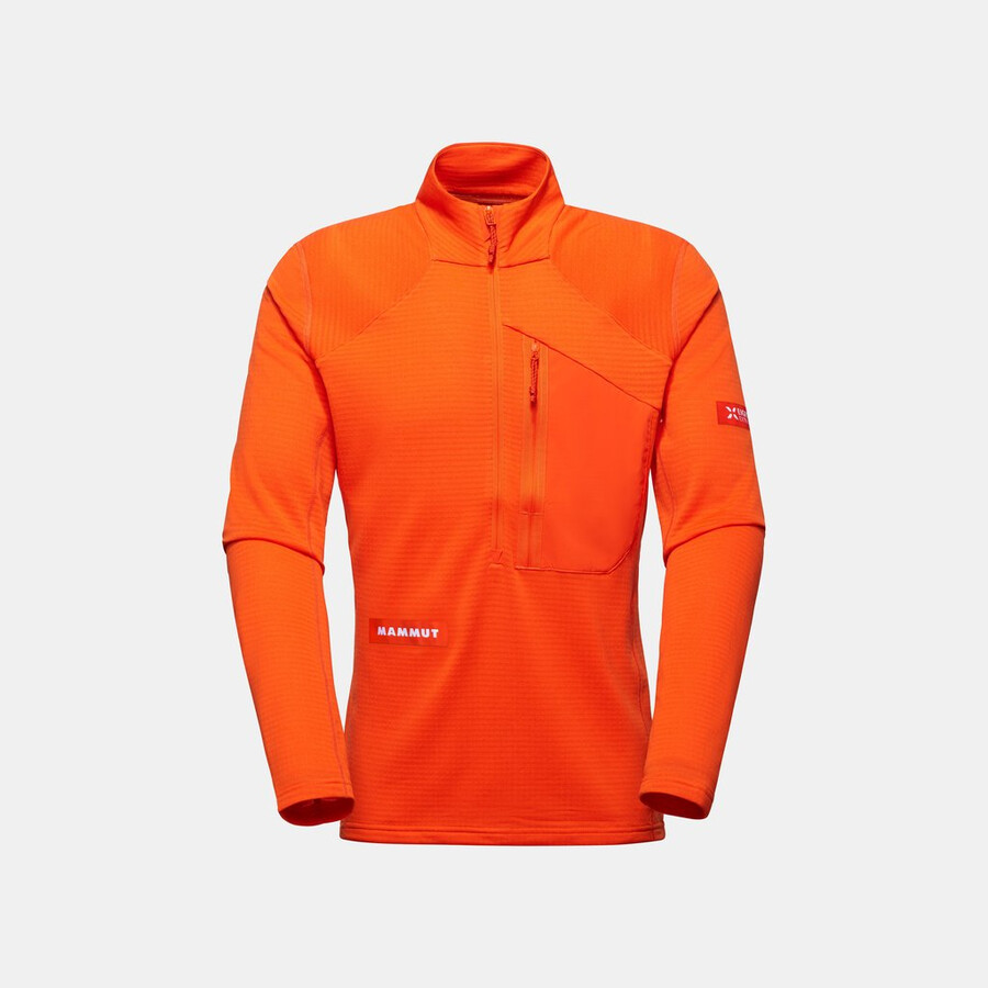 puxador de meio zíper eiger nordwand advanced fl masculino laranja eiger