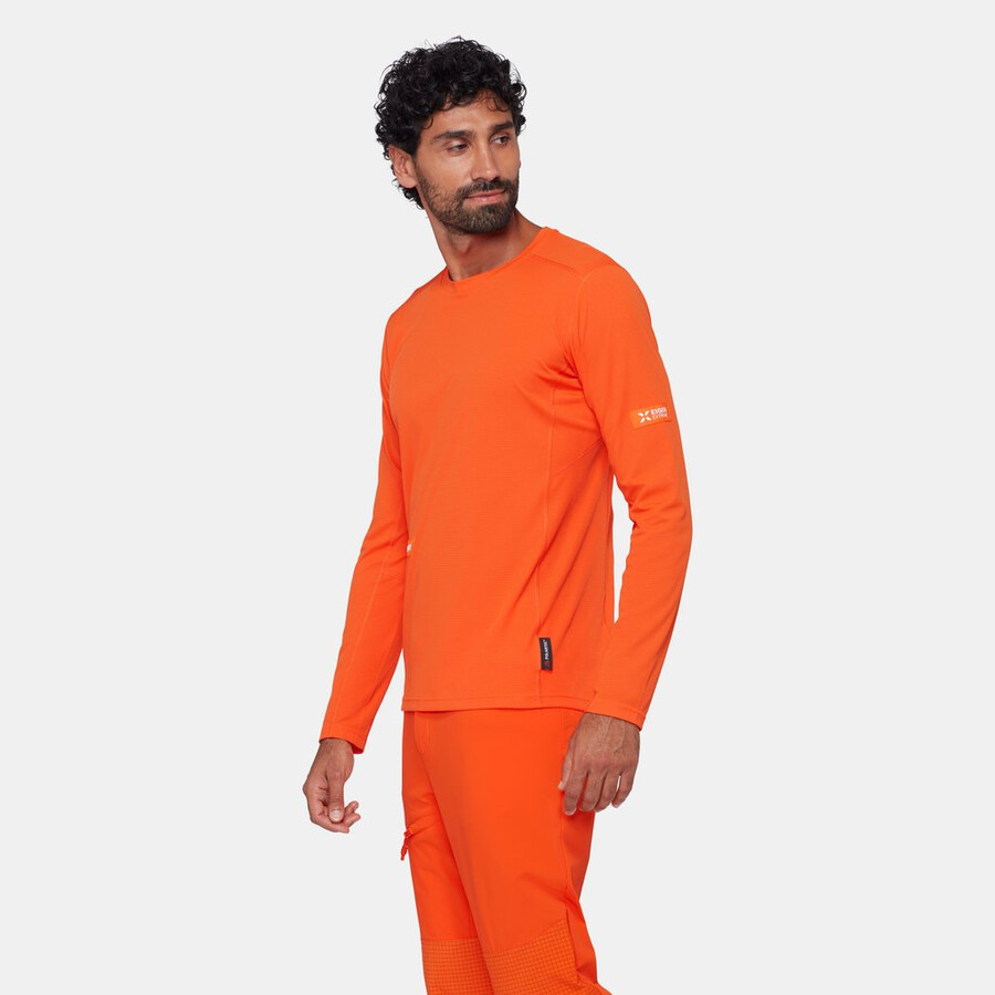 eiger nordwand fl manga comprida masculina eiger laranja