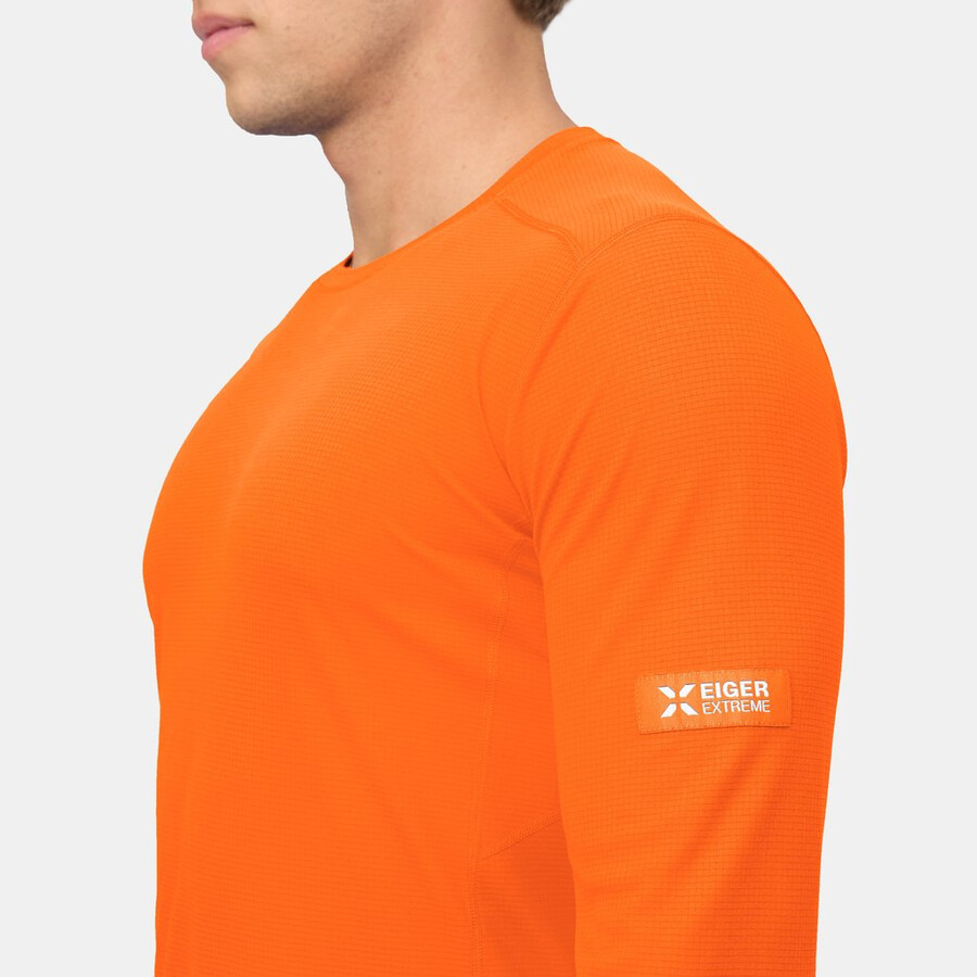eiger nordwand fl manga comprida masculina eiger laranja