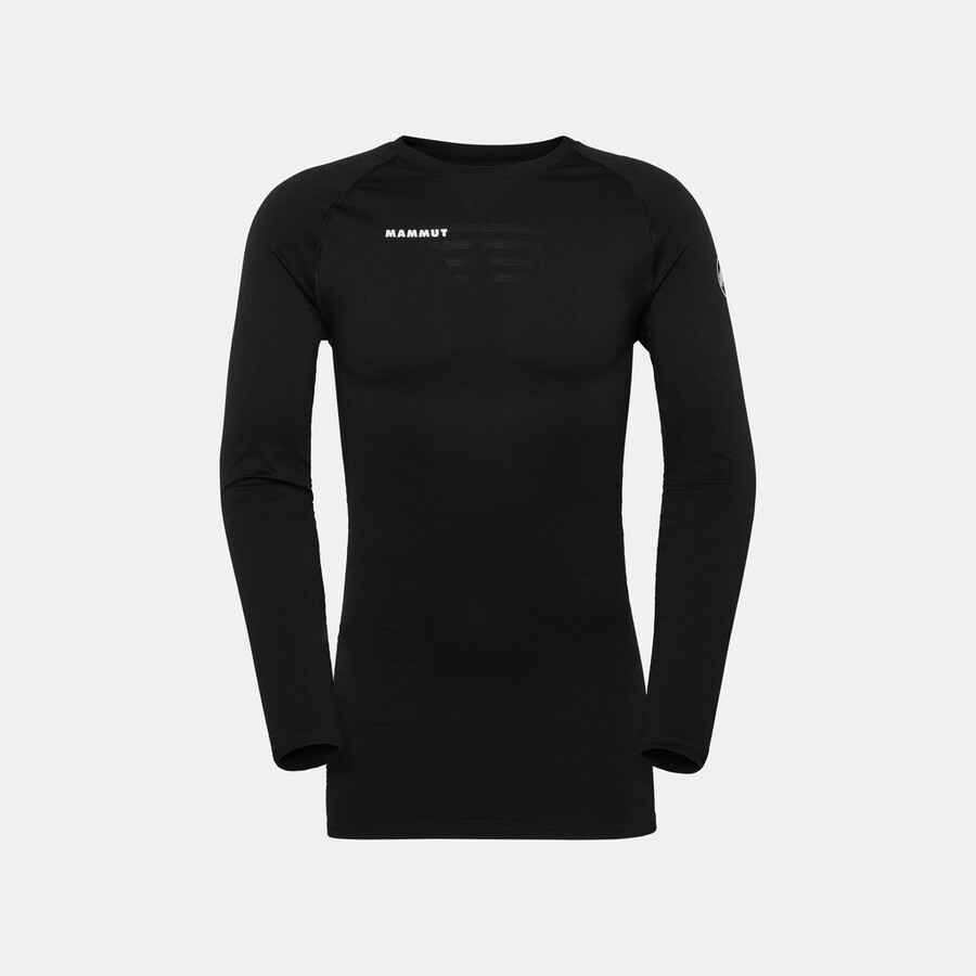 camiseta de manga comprida all-mountain seamless bl tamanho médio masculina preta.