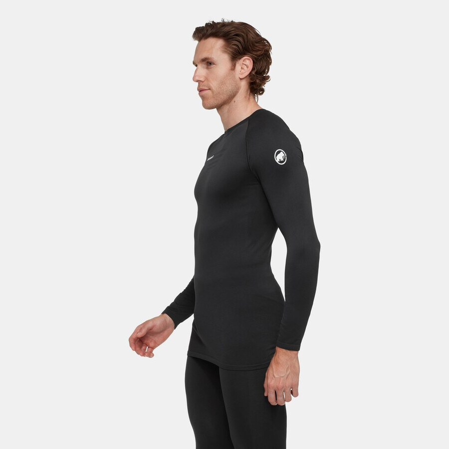 camiseta de manga comprida all-mountain seamless bl tamanho médio masculina preta.