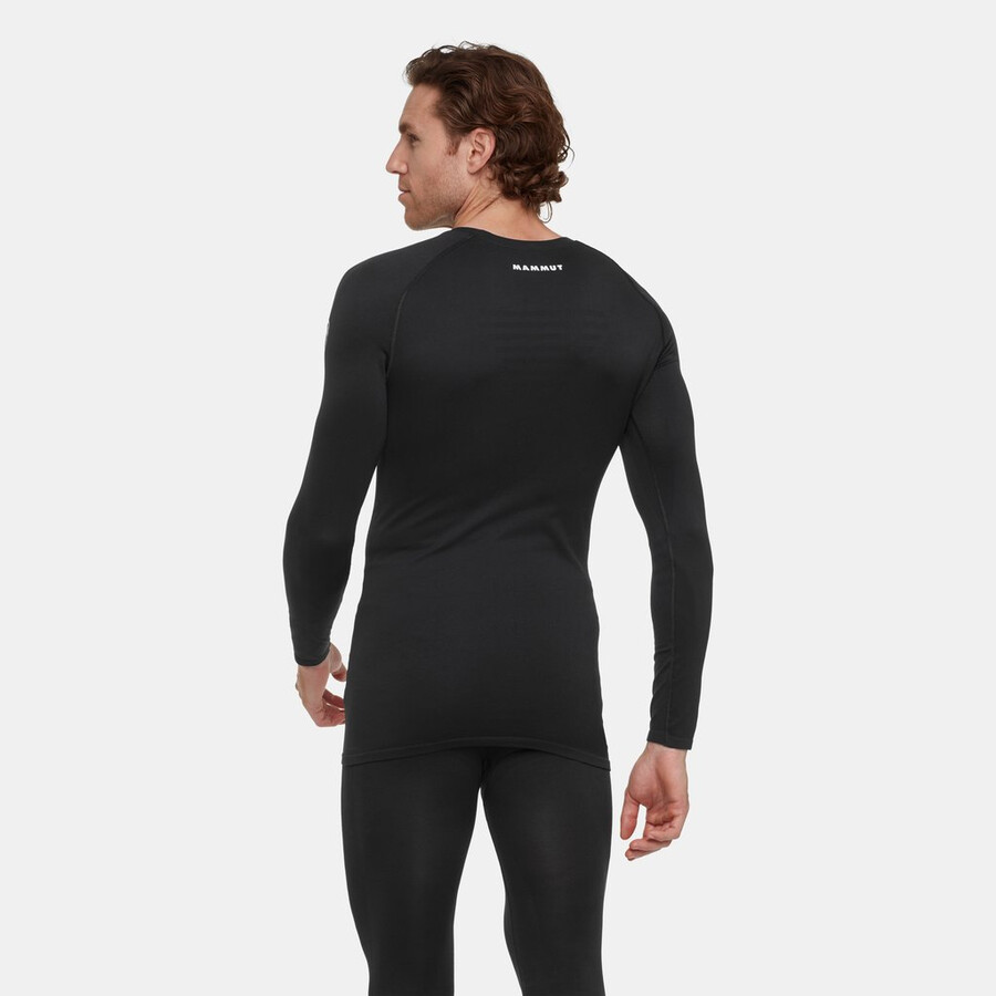 camiseta de manga comprida all-mountain seamless bl tamanho médio masculina preta.