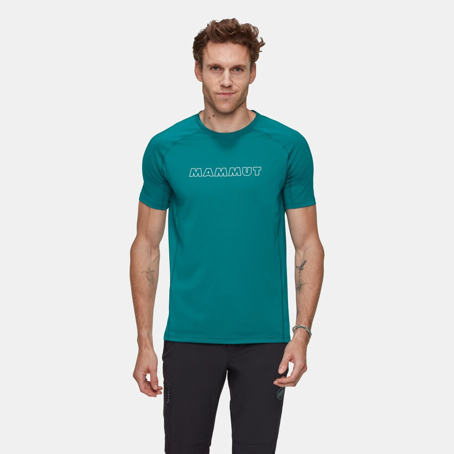 camiseta selun fl masculina com logo prata sálvia