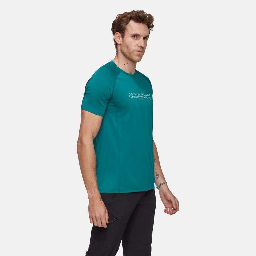 camiseta selun fl masculina com logo prata sálvia