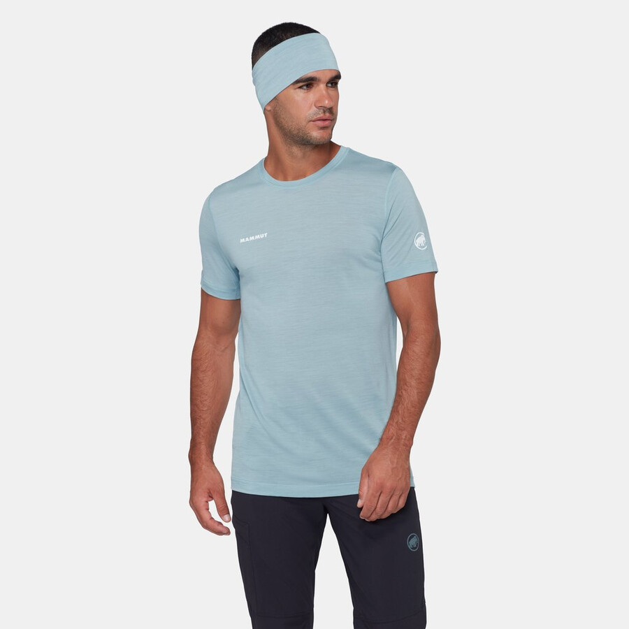 camiseta masculina tree wool fl mescla marinha.