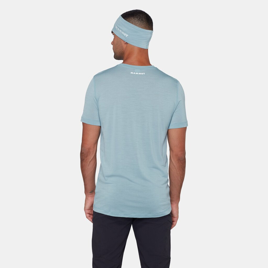 camiseta masculina tree wool fl mescla marinha.