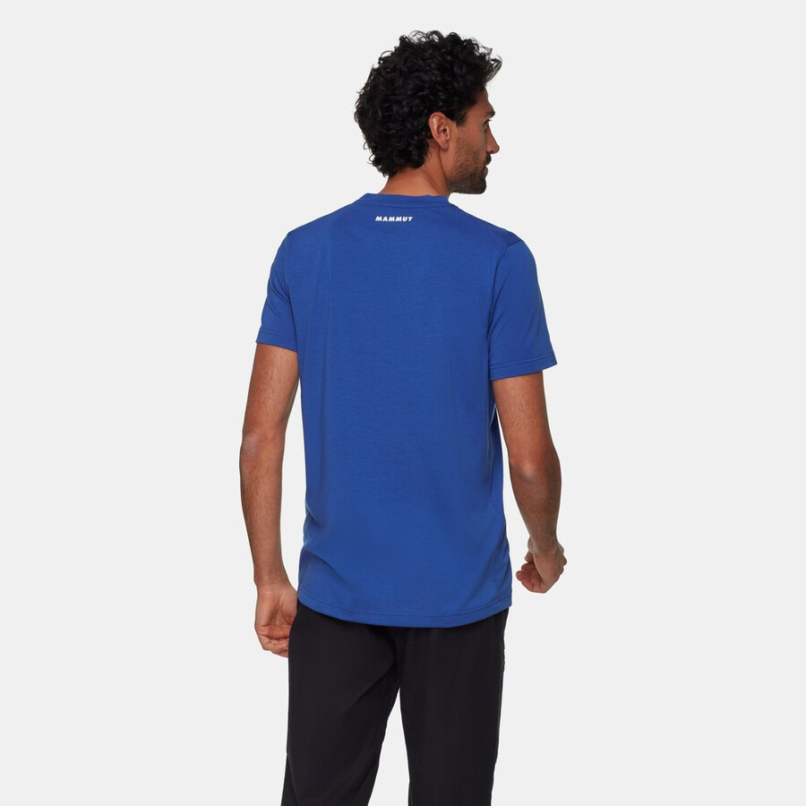 camiseta masculina com o logotipo do eiger azul eiger.