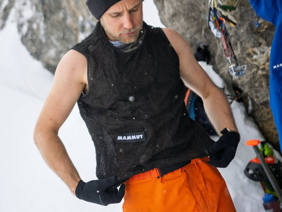colete masculino eiger nordwand fl air mesh preto.