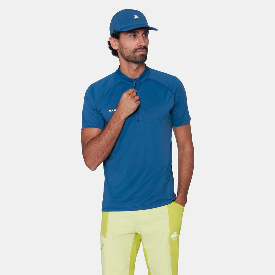 camiseta masculina duncan fl com meio zíper