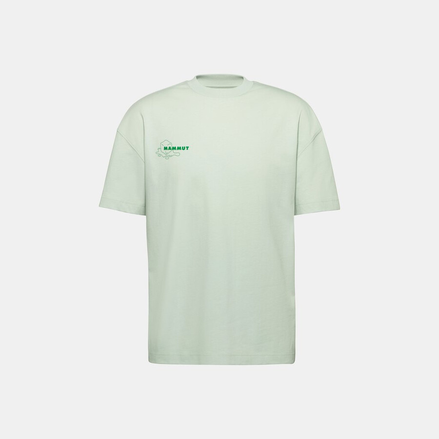 camiseta mammut base relaxed masculina glacier silver sage