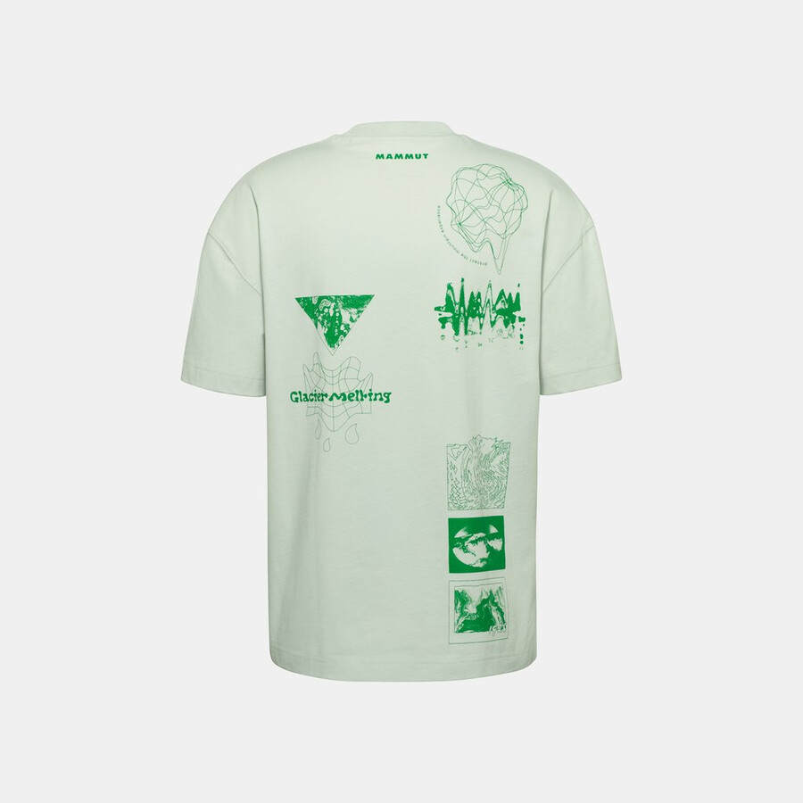 camiseta mammut base relaxed masculina glacier silver sage