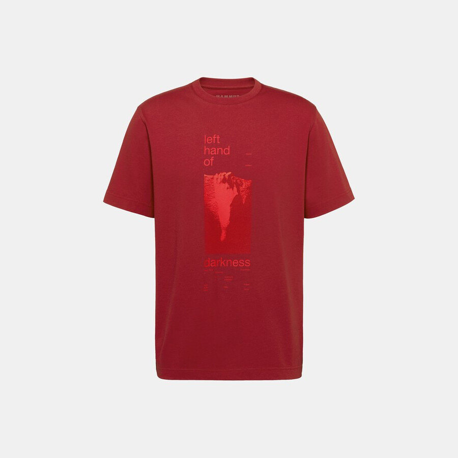 camiseta mammut base masculina mão mammut vermelho escuro