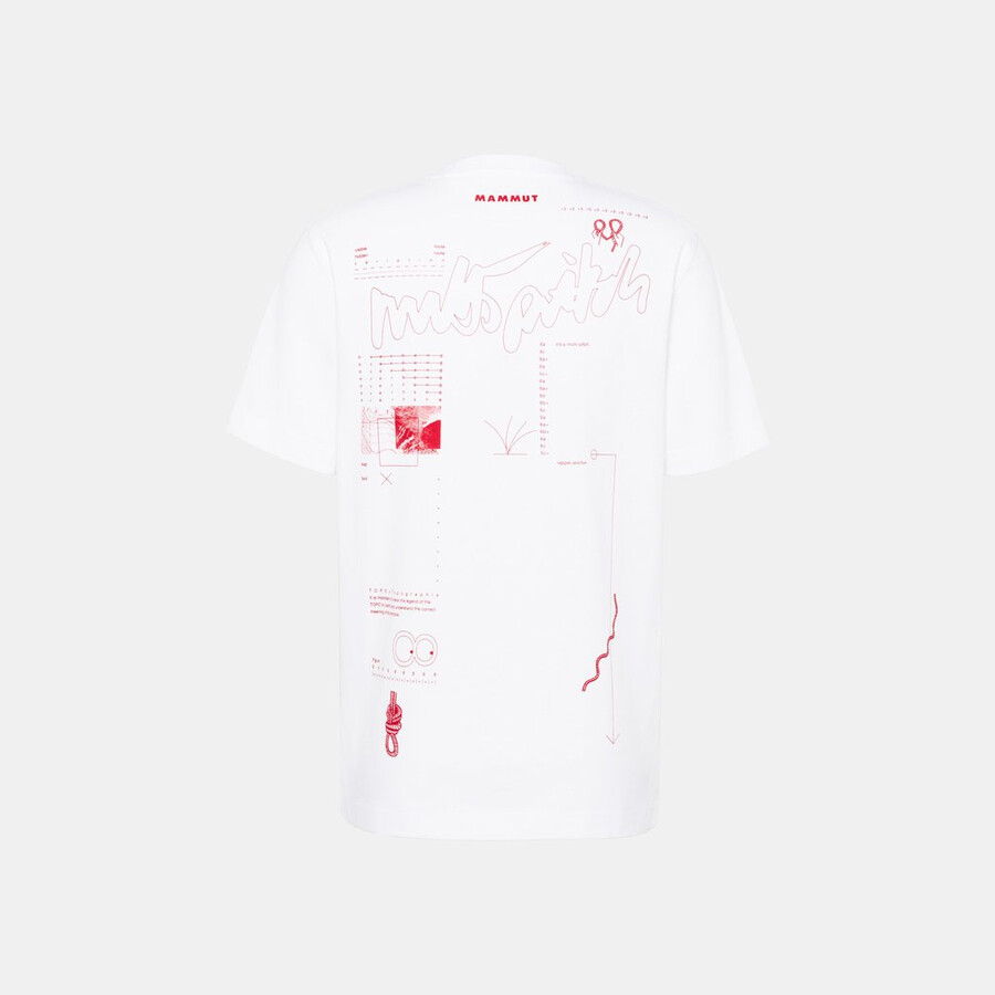 camiseta mammut base masculina multi-pitch branca