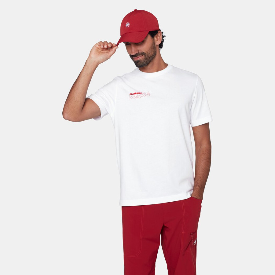 camiseta mammut base masculina multi-pitch branca