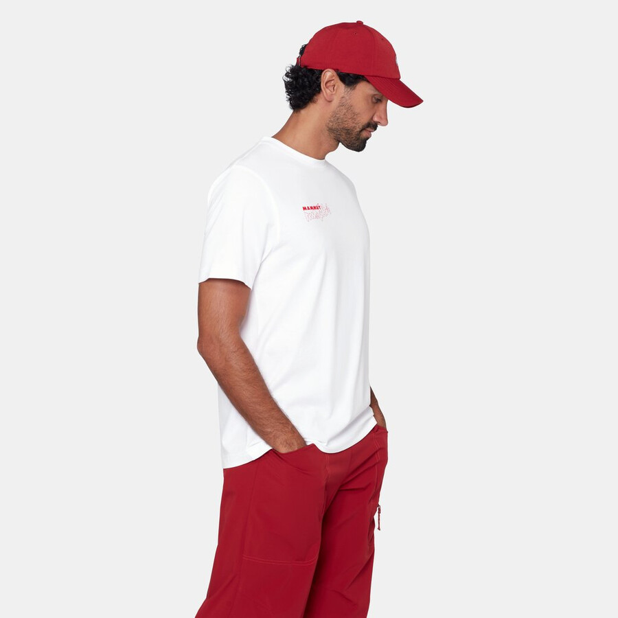 camiseta mammut base masculina multi-pitch branca