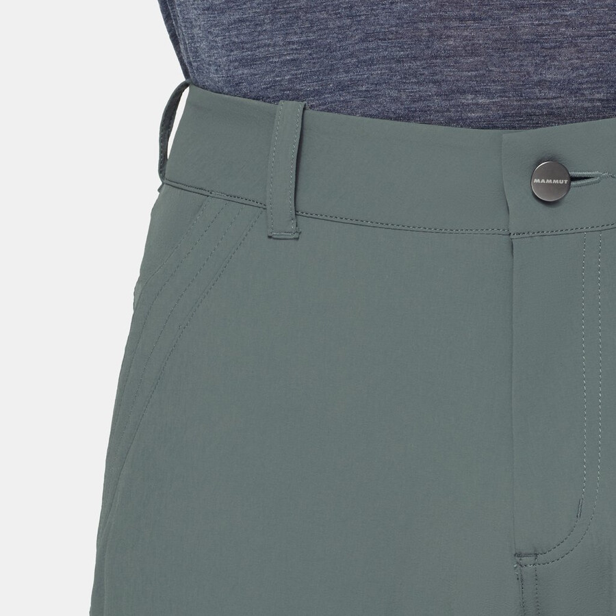 calças de caminhada masculinas com zíper frontal em tom claystone
