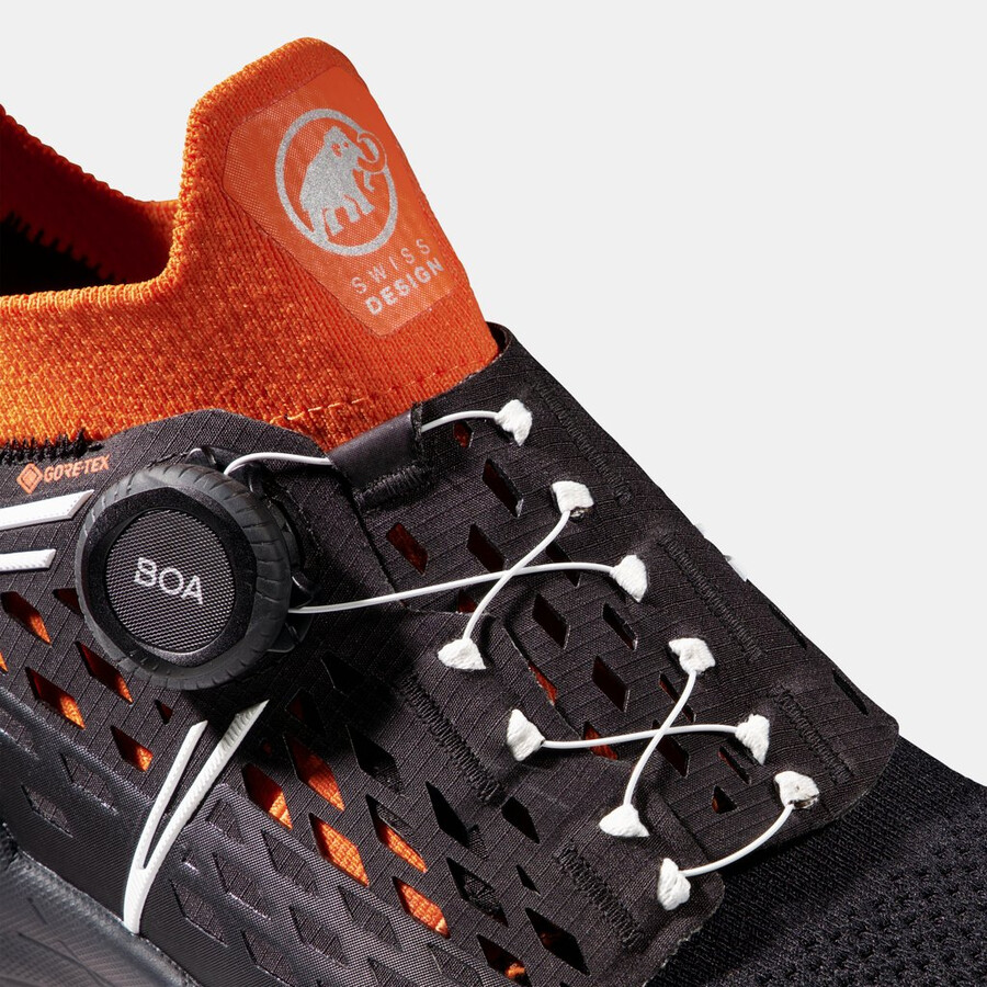 tênis aenergy tr boa mid gtx masculino preto-tangerina escura