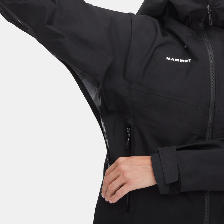 jaqueta com capuz crater iv hs feminina cor prata sálvia-strata
