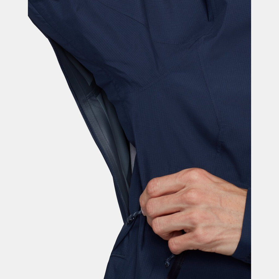 jaqueta com capuz alto light hs feminina cor marine.